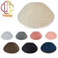 Yihaoyi High Quality Custom Logo Wholesale Kippah Jewish Yarmulke Kippot Kippa Bar Mitzvah Wedding Brit Mila Judaica Religious