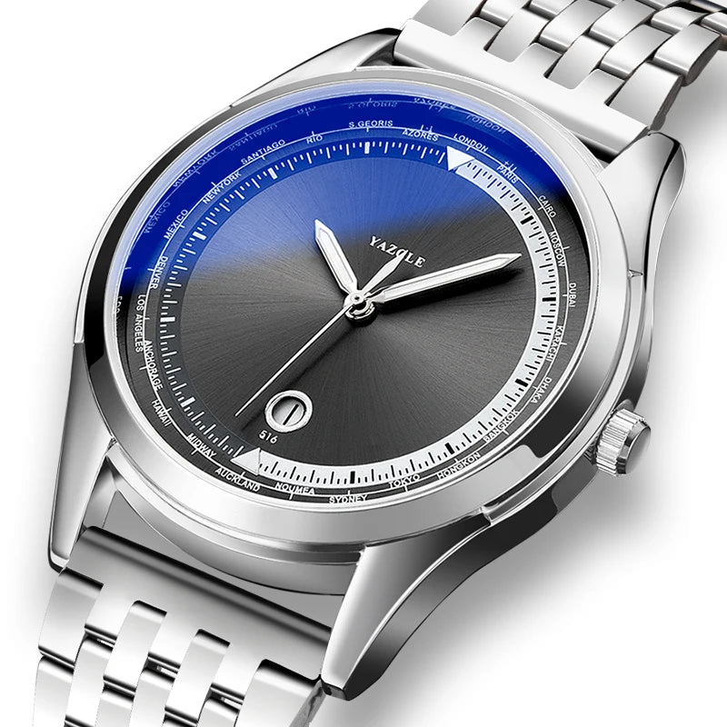 Hot Sell YAZOLE Business Men Watch Luminous Hands Calendar Function Waterproof Quartz Wristwatch Gifts Relogio Masculino 516