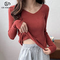 Autumn Winter Elegant Casual Long Sleeve Cardigan for Women V-Neck Bodycon Sweaters Custom Knitwear Front Logo Manufacturers