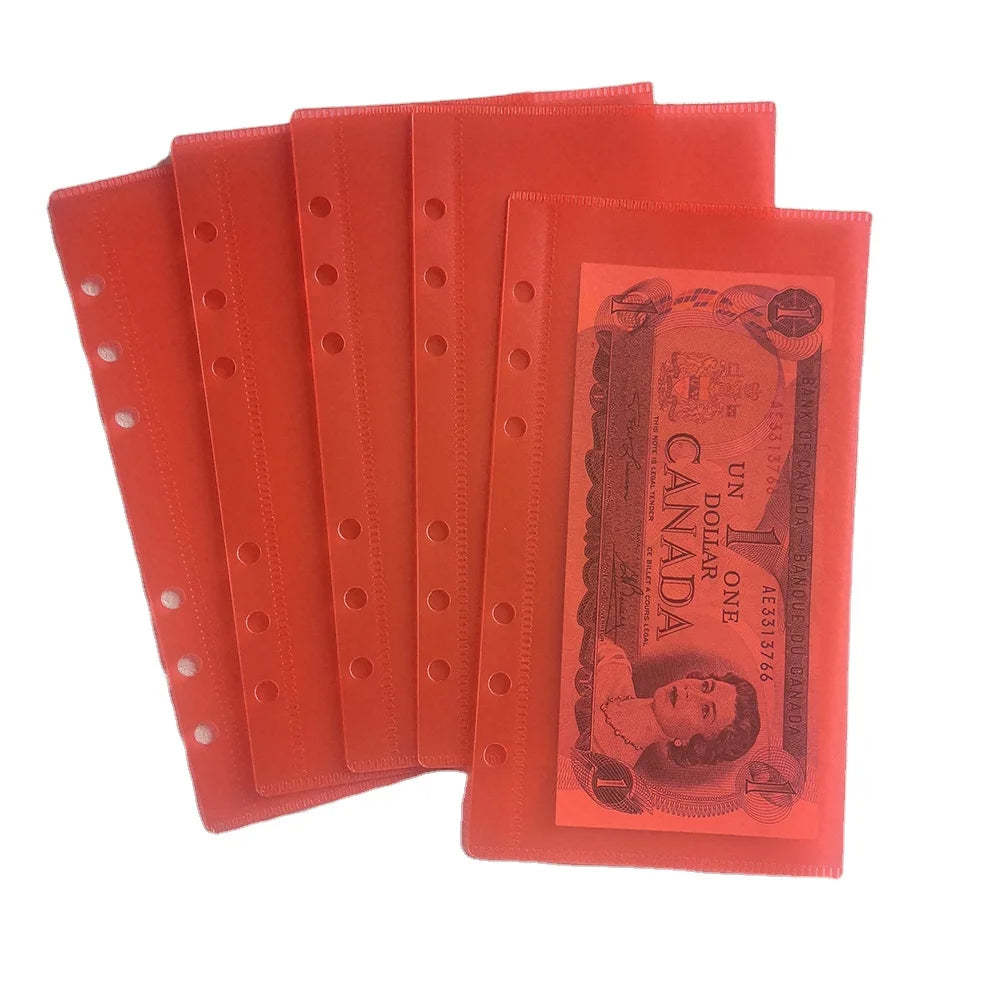 Factory New Trendy Portable Waterproof Zipless Clear Frosted Cash Stuffing A6 PP Cash Envelope for Budget Binder Envelope Insert