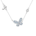S925 Sterling Silver Butterfly Luminous Handchain Suit Classic Style 925 Silver Necklaces for Wedding Engagement or Gift