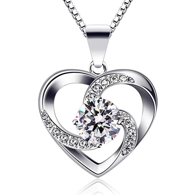 Top Selling Eternal Love Pendant Necklaces With 18 Inch Silver Chain