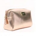 Custom Luxury Fashion Women Rose Gold Blank Pu Leather Cosmetic Bag Make up Pouch Bag Makeup Case Pouch Female