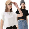 Green Dimple Custom Women Solid Fitted Basics Slim-Fit Rib-knit Spring and Summer Short Sleeve T Shirts
