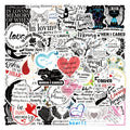 55PCS Commemorative Words Text Memorial In Loving Memory sticker