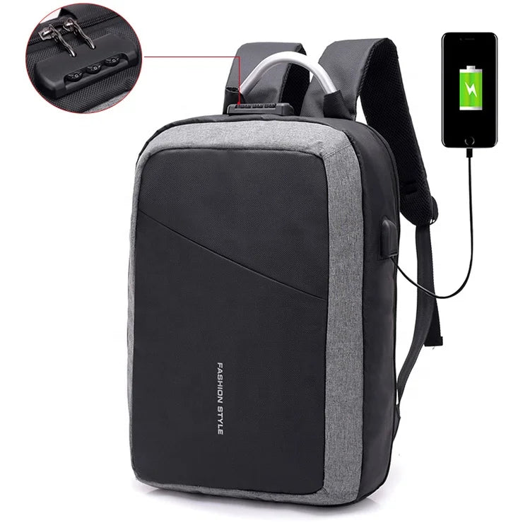 2021 New Arrival Men Business Bag with Usb Charging Port Durable Outdoor Travelling Backpack Leisure Students Book Bag