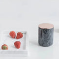 Luxury Home Decor Soy Scented Black Marble Candle Jars with Lid