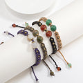 2022 Handmade Macrame Adjustable Bracelets 8mm Natural Gemstone Jewelry from Thailand Wax Rope Fashion Charm Bracelets for Gift