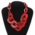 European and American Fashion Bohemian Exaggerated Big-name Acetate Geometric Chain Personalized Clothing Decoration