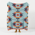 ASY Super Soft Nordic Geometric Microfiber Knitted Throw Blanket Sofa Home Decoration MegaBDM