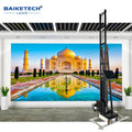 DX7 Print Head With Seven Color CMYKW New 3D Effect Wall Painting Printer Vertical Mural Wall Inkjet Printer Machine