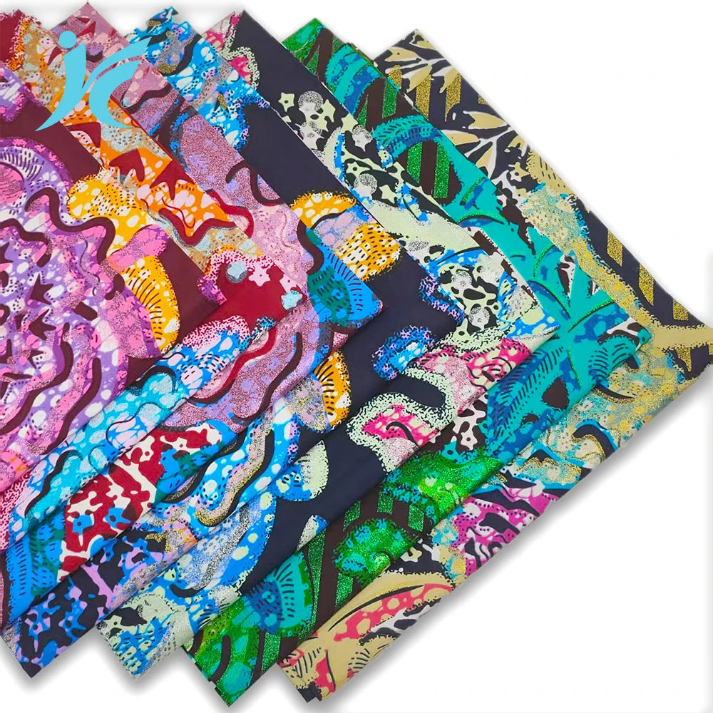 2022 New Arrival 100% Cotton Super Glitter Wax Grand Super Gold Wax Print Fabric Ankara