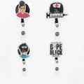 New Style Black Nurse Girls Medical ID Badge Card Pull Reel