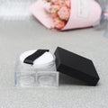 In Stock Square Cosmetic Loose Powder Packaging Container Case Empty ABS Plastic Acrylic Base 1g*4 Capacity Jar with Sifter Puff