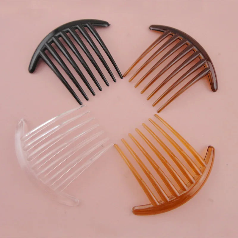 8.5cm*10.5cm Big 7teeth Plastic Hair Combs for Long Hairs Plain Side Comb for  Handmade DIY Women Headpieces