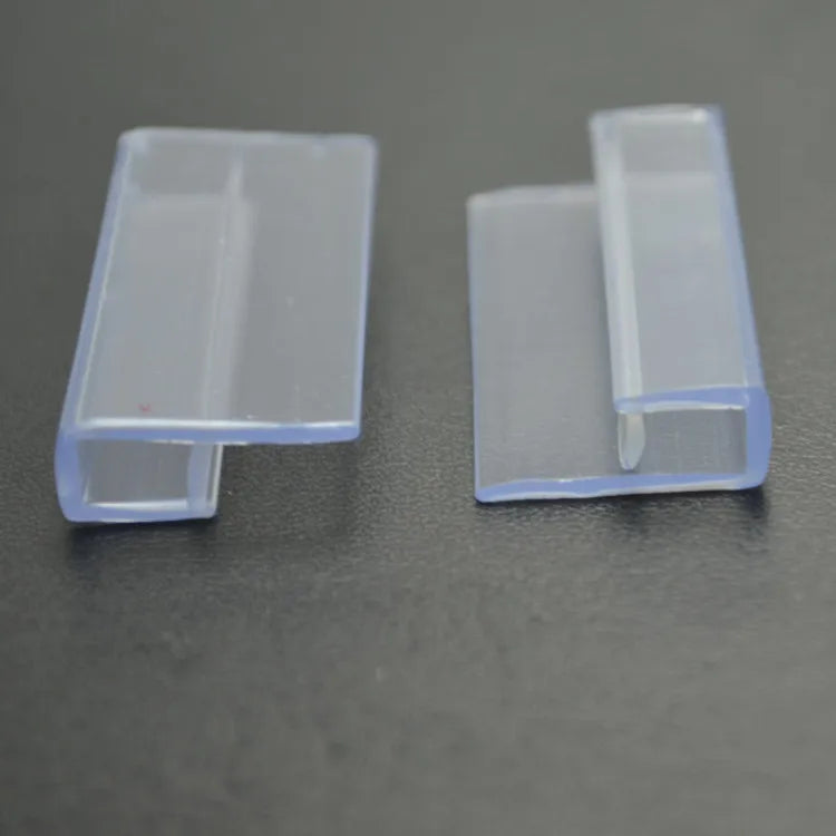 100% Pvc Pure Raw Material  Label Holder Plastic Strip Clip Hanging Display Price for Shelf