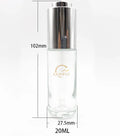 20ml 30ml Small Empty Glass Dropper Bottle with Press Button Dropper Push Dropper for Oil