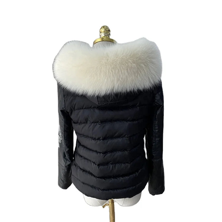 MWFurFur Collar Fur Collar TrimCustom Made Fox Fur Scarf Collar for Hood Fashion Fox Hair Hood Trim Scarf