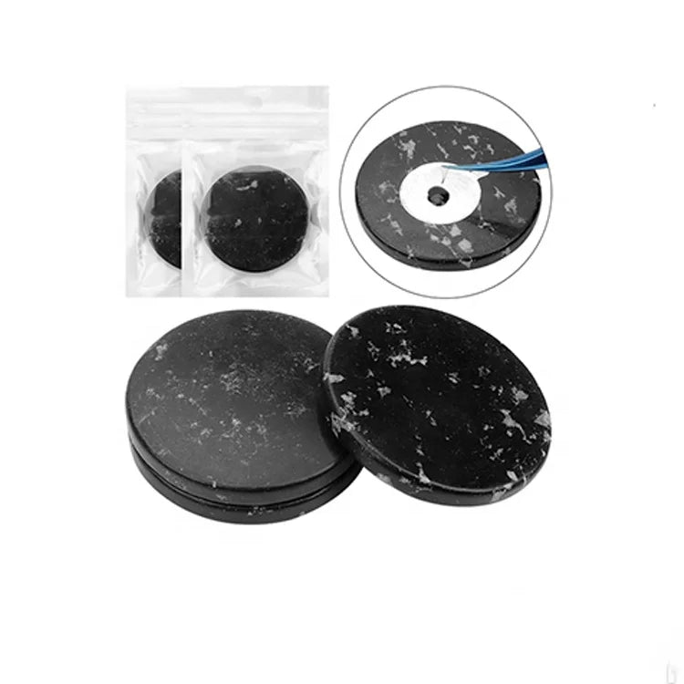 Wholesale Professional Eyelash Glue Black Holder Pallet Jade Stone Lash Stone Lash Tile with Stone for Eyelash Extension