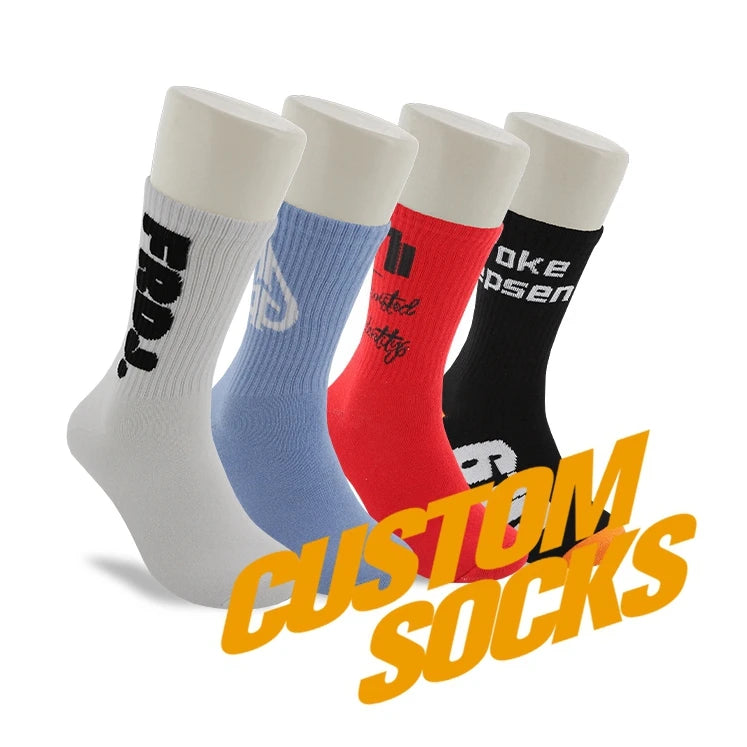 FREE DESIGN & MOCKUP Oem Design Sport Unisex Sock Custom Logo Gym Athletic Sox