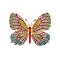 Multi Colored Crystal Butterfly Brooch (10 Colors Available )