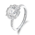 GRA Moissanite Diamond 925 Sterling Silver Adjustable Wedding Ring for Women Moissanite Engagement Rings