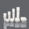 8g 15g 30g 50g Empty Plastic White square Jar in Stock 20ml 30ml 40ml 60ml 100ml 120ml Ready to Ship Luxury Lotion Bottle