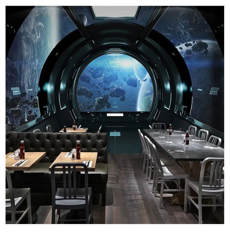 Space Wallpaper Spaceship Mural Fantasy Space Wall Art Starship Mural No reviews yet 3 buyers