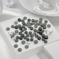 Synthetic Black Turquoise Cabochon Beads Round Cut Loose Gemstones for Jewelry Making