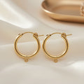 GP US Eurowire Hoop with Open Ring Permanent Jewelry Chains Making Findings 14k Gold Filled Eurowire Hoop with Open Ring