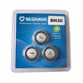Mishave Stainless Steel Triple Edge Razor Blades SH30-5 Replacement Shaving Heads for Norelco Shaver for