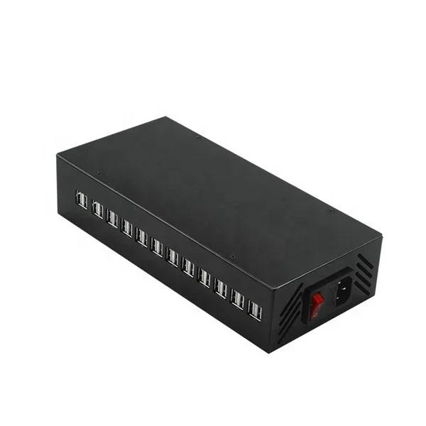 24-Port Travel USB Charger Hub with International Plugs & Fireproof Design