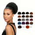 8inch Women Silky Afro Puff Hair Bun Chignon With Clip Accessories Short Kinky Curly Drawstring Ponytail