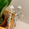 Chinese Hair Stick Snake Flower Hairpin Chopsticks Ancient Girls Hair Bun Forks Chopsticks Vintage Hanfu Hair Jewelry