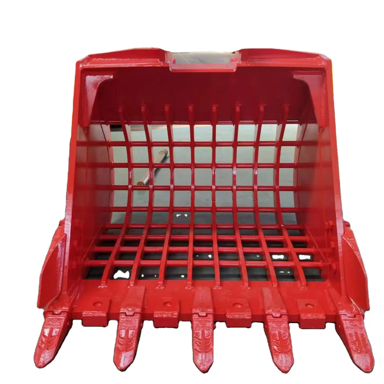 Excavator Mesh Bucket Manganese Plate Reinforced Welded Model Size Available Professional Excavator Attachment Factory