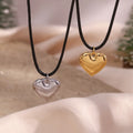 Dreamshow Fashion Jewelry Rope Chain 18k Gold Plated Heart Necklace Stainless Steel Valentines Day Gift 2023