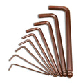 1.5mm - 19mm S2 Industrial Grade L Type Ball End Hex Keys Spherical Head Allen Wrench