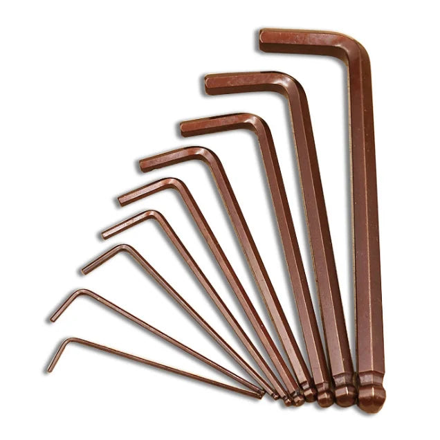 1.5mm - 19mm S2 Industrial Grade L Type Ball End Hex Keys Spherical Head Allen Wrench