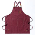 FYD Wholesale High Quality Beauty Hairdressing Nail Salon Uniform Barber Apron Canvas Apron with Pocket