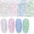 Lan Guang Hot Selling Different Sizes Snow Protein Glass Crystal Flat Bottom pink Protein Combination Manicure Diy Jewelry