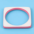 Creative Wholesale 2022 Colorful Lollipop Striped square Acrylic Bracelets for Women