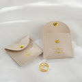 New Design Portable Jewelry Envelope Bags Flap Suede Microfiber Necklace Bracelet Ring Jewelry Packaging Pouch Bag with Button