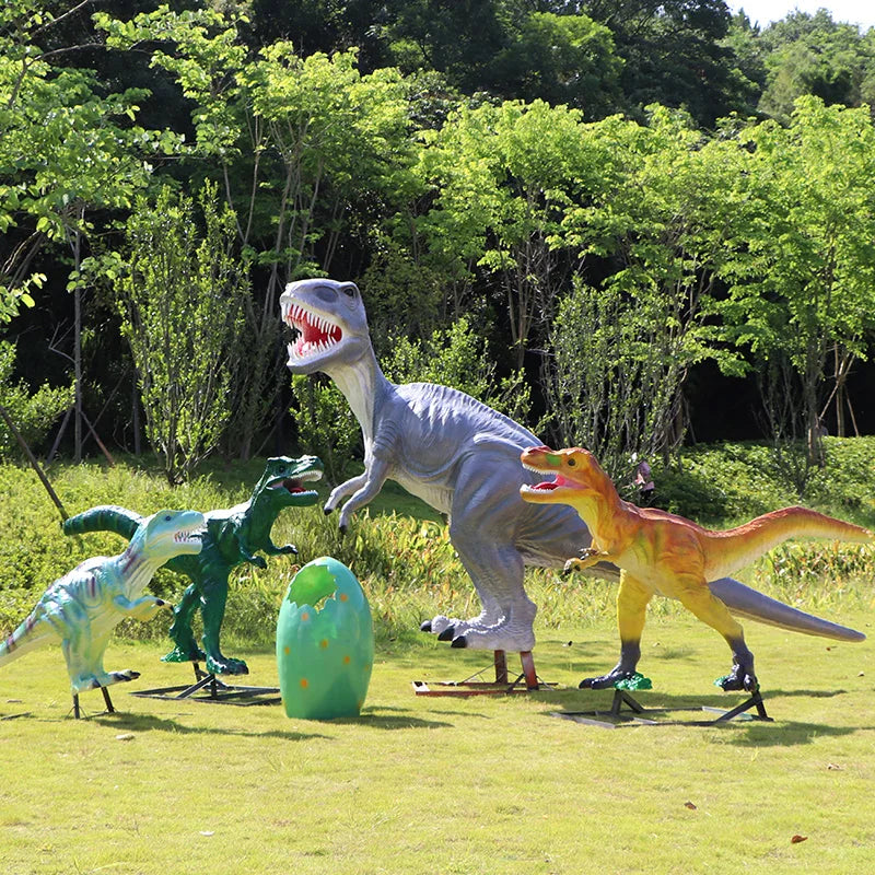 Dinosaur Park Decoration Outdoor Simulation Giant Fiberglass Dinosaur Statue
