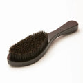 Private Label 360 Wave Brush with Curved Wood Handle Compact Men's Haircare Tool Featuring Laser Cut Paddle Vent for Beard Care