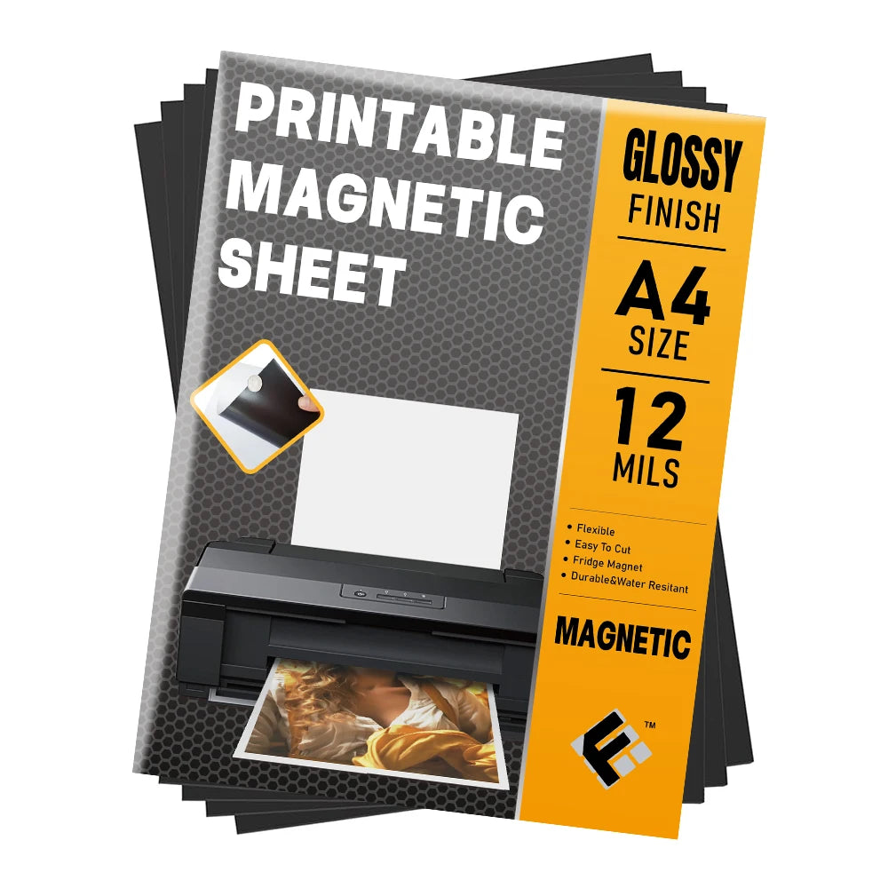 Paper Thick Thin Fridg Sticker Printed Receptive Blank Self Colored Wholesale Printing Photo Sublimation Blank Magnetic Sheet