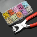 Button Set Storage Box Pliers Prong Shirt Ring Button Set Metal Snap Button