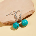 Trendy Artist Womens Crystal Earrings Stone Handmade Bohemian Natural Gemstone Jewellery Turquoise Bead Earrings