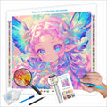 Forest Girl Customized 5D Diamond Painting Art Kits 40x40 DIY Diamond Drill Printed Portrait Subjects N-2063