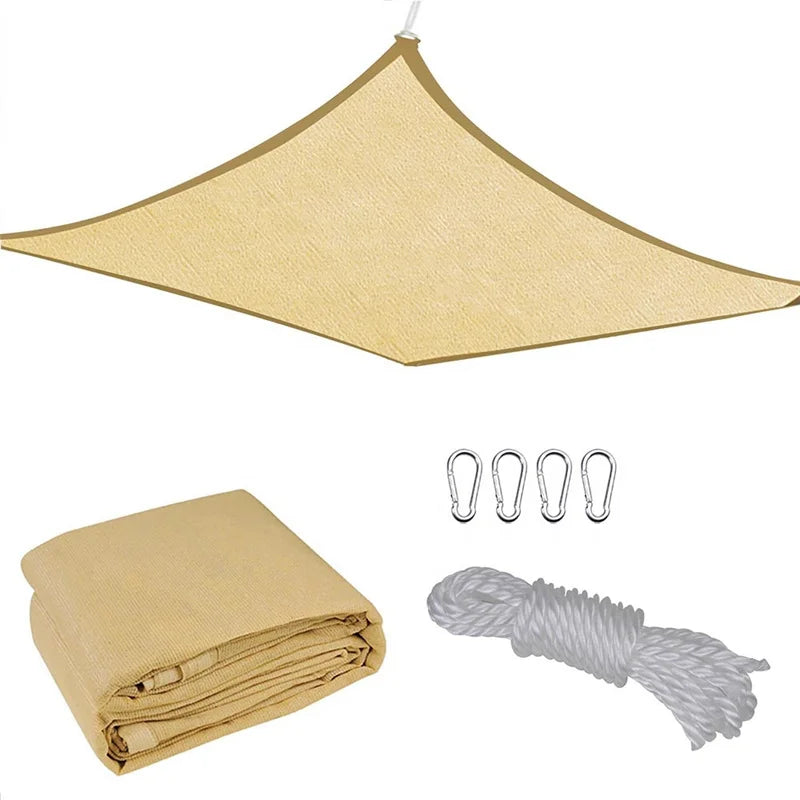 Outdoor Waterproof Sunshade Sun Shade Sail Camping Beach Tent Pool Patio Canopy Triangle Square Shelter Garden Awing