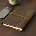 Custom Handmade Refillable Soft Genuine Leather A5 Cover Notebook